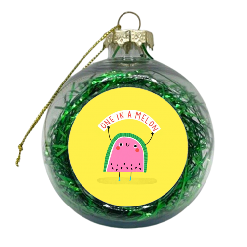One in a melon - xmas bauble by Jessica Moorhouse