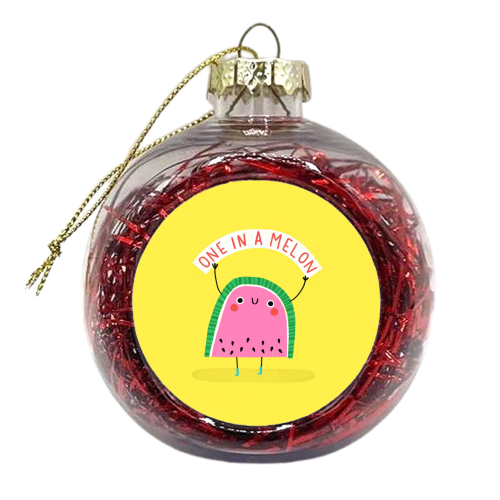 One in a melon - xmas bauble by Jessica Moorhouse