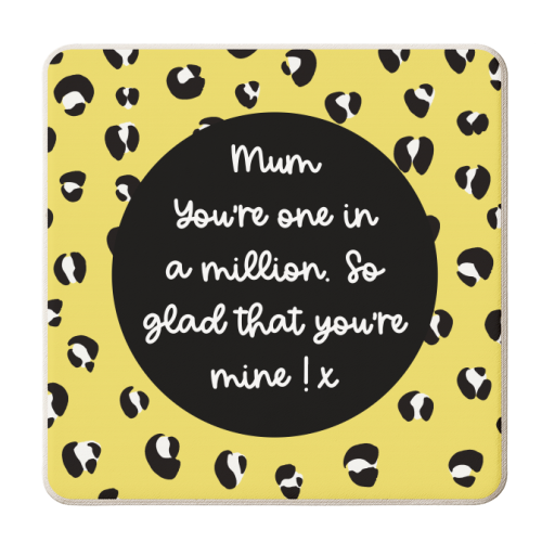 One In A Million Mum - personalised beer coaster by Adam Regester