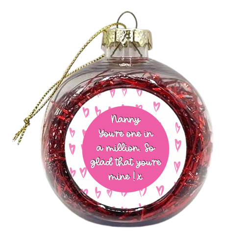 One In A Million Nanny - xmas bauble by Adam Regester