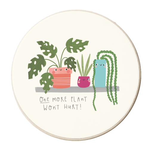 One more plant wont hurt! - personalised beer coaster by Jessica Moorhouse