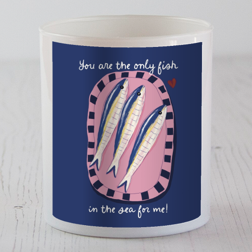 Only fish in the sea for me - scented candle by Giddy Kipper