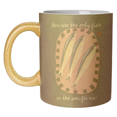Only fish in the sea for me - unique mug by Giddy Kipper