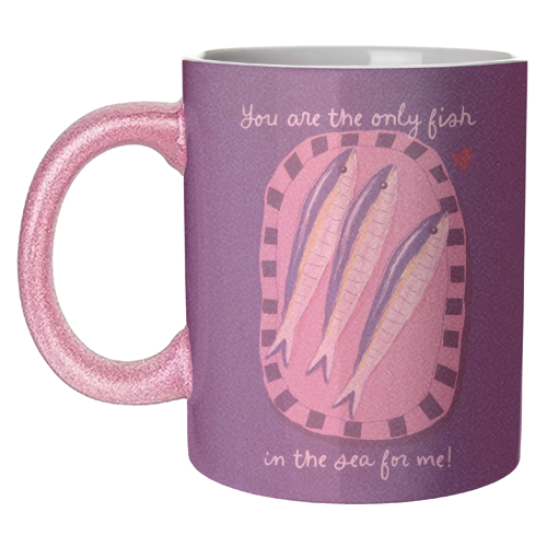 Only fish in the sea for me - unique mug by Giddy Kipper