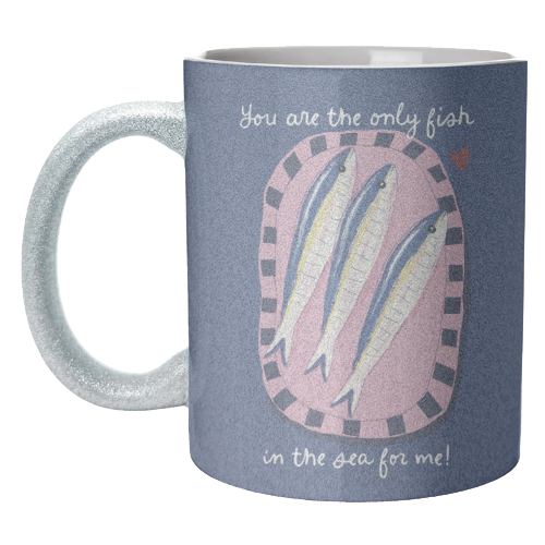 Only fish in the sea for me - unique mug by Giddy Kipper