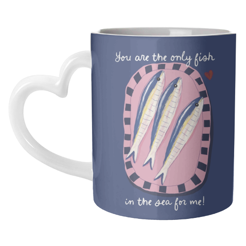 Only fish in the sea for me - unique mug by Giddy Kipper