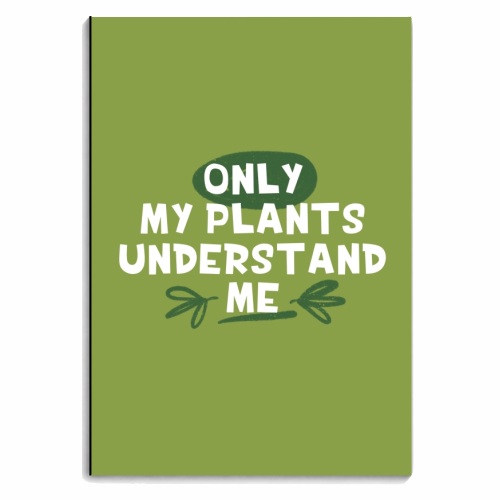 Only my plants understand me funny gift - personalised A4, A5, A6 notebook by Giddy Kipper