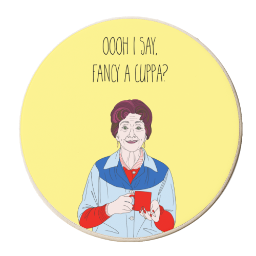 Ooh I Say, Fancy A Cuppa? - personalised beer coaster by Adam Regester