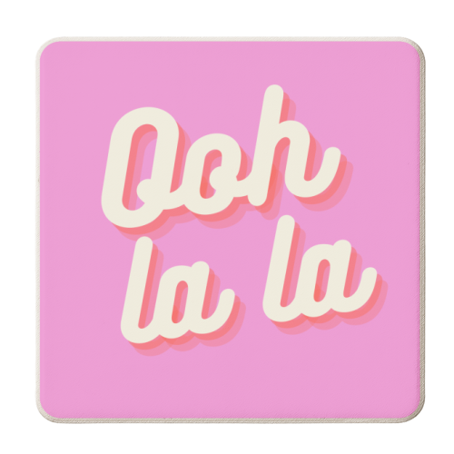 ooh la la - personalised beer coaster by Proper Job Studio