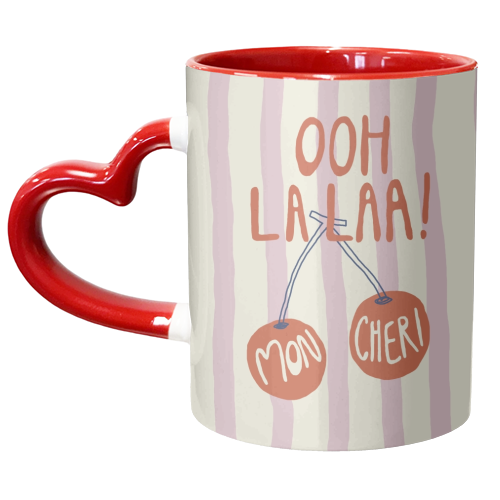 Ooh La laa Mon Cheri - unique mug by Giddy Kipper