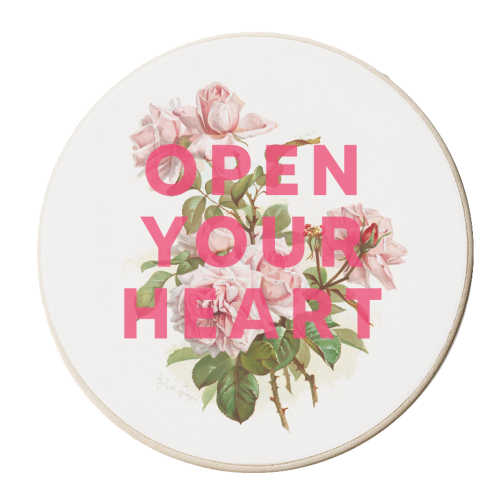 Open Your Heart - personalised beer coaster by The 13 Prints