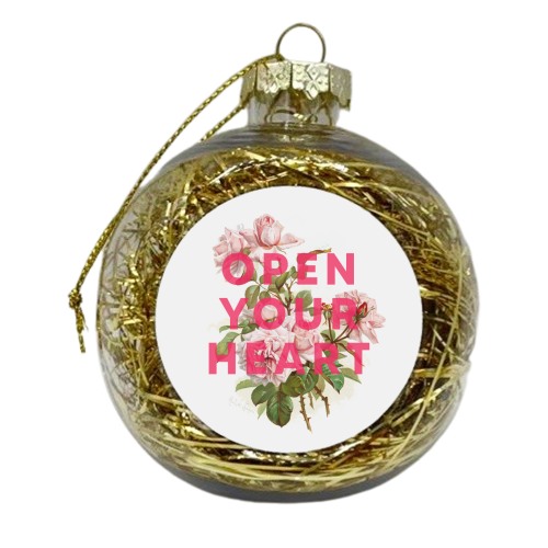 Open Your Heart - xmas bauble by The 13 Prints