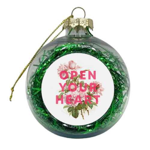 Open Your Heart - xmas bauble by The 13 Prints