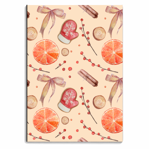 Orange and cinnamon - personalised A4, A5, A6 notebook by haris kavalla