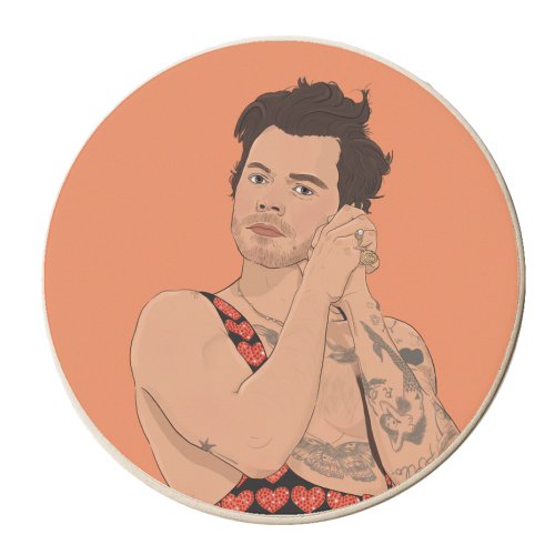 Orange H - personalised beer coaster by The Queer Store