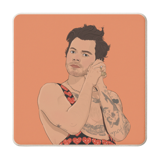 Orange H - personalised beer coaster by The Queer Store