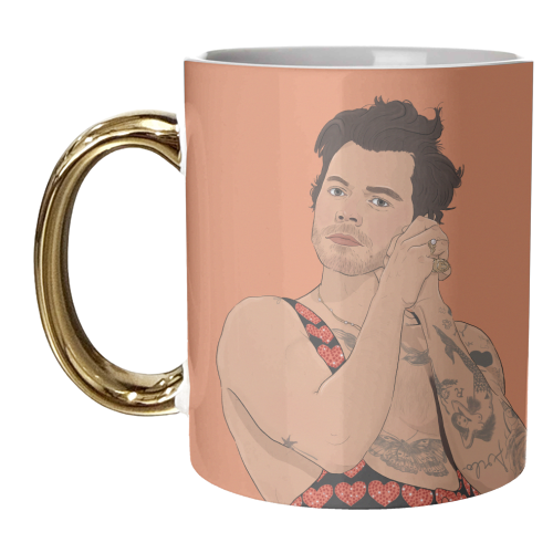 Orange H - unique mug by The Queer Store