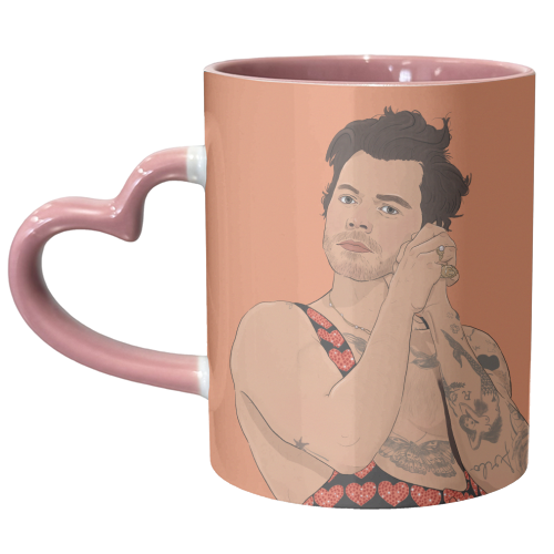 Orange H - unique mug by The Queer Store