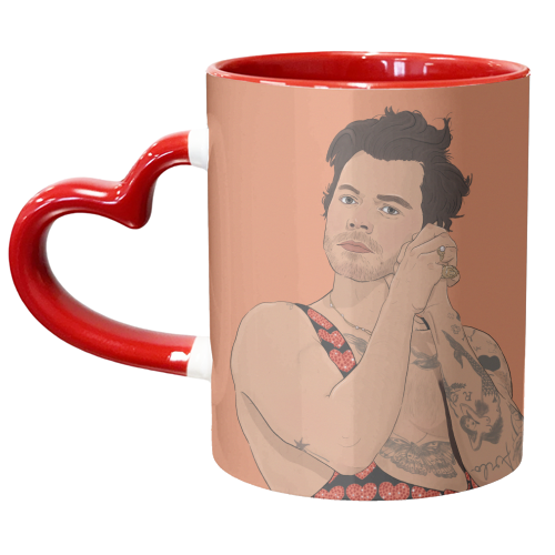 Orange H - unique mug by The Queer Store
