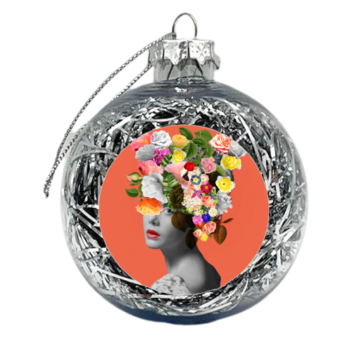 Orange Lady - xmas bauble by Frida Floral Studio