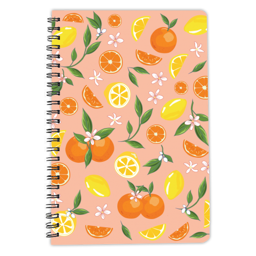 Orange & Lemon Twist - personalised A4, A5, A6 notebook by Niamh McKeown