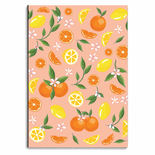 Orange & Lemon Twist - personalised A4, A5, A6 notebook by Niamh McKeown