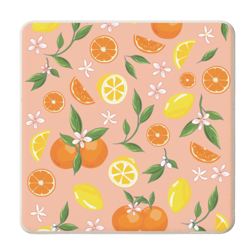 Orange & Lemon Twist - personalised beer coaster by Niamh McKeown