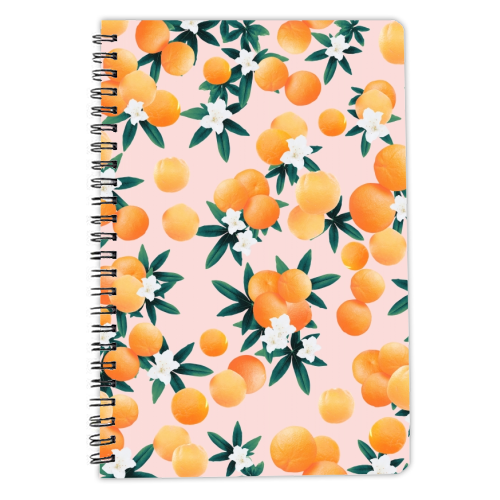 Orange Twist Flower Vibes #7 #tropical #fruit #decor #art - personalised A4, A5, A6 notebook by Anita Bella Jantz
