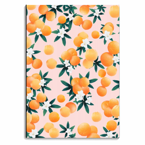 Orange Twist Flower Vibes #7 #tropical #fruit #decor #art - personalised A4, A5, A6 notebook by Anita Bella Jantz