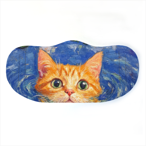 Orange Water Lilly - face cover mask by DejaReve