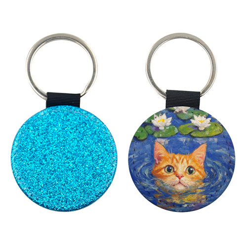 Orange Water Lilly - keyring by DejaReve