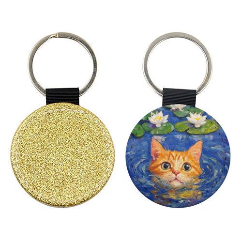 Orange Water Lilly - keyring by DejaReve