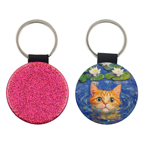 Orange Water Lilly - keyring by DejaReve