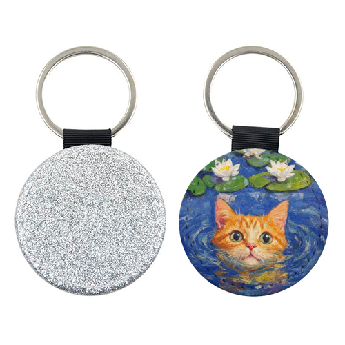 Orange Water Lilly - keyring by DejaReve