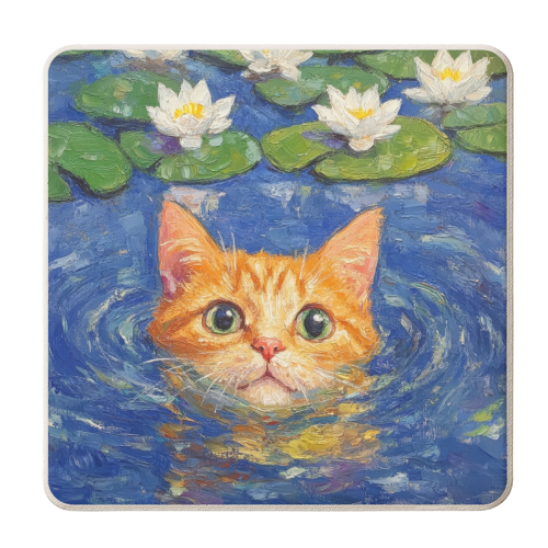 Orange Water Lilly - personalised beer coaster by DejaReve