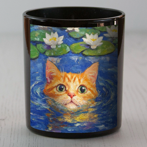 Orange Water Lilly - scented candle by DejaReve