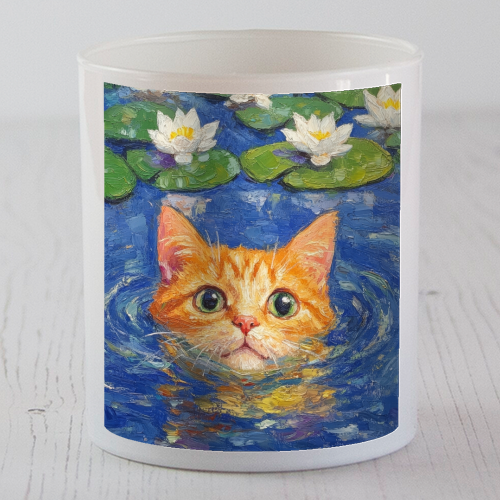 Orange Water Lilly - scented candle by DejaReve