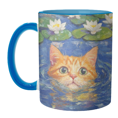 Orange Water Lilly - unique mug by DejaReve
