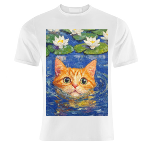 Orange Water Lilly - unique t shirt by DejaReve