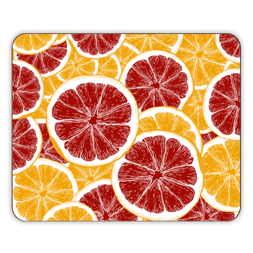 Oranges and Blood Oranges Vintage Red Orange Citrus - designer placemat by Art Heart Home and Fashion