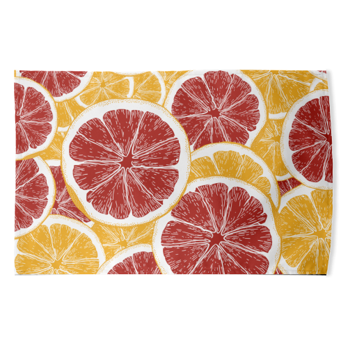 Oranges and Blood Oranges Vintage Red Orange Citrus - funny tea towel by Art Heart Home and Fashion