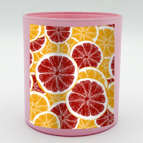 Oranges and Blood Oranges Vintage Red Orange Citrus - scented candle by Art Heart Home and Fashion
