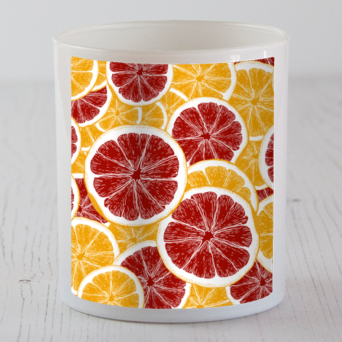 Oranges and Blood Oranges Vintage Red Orange Citrus - scented candle by Art Heart Home and Fashion