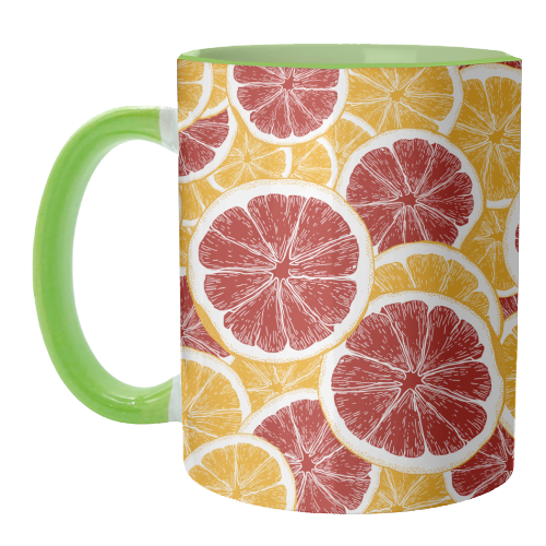 Oranges and Blood Oranges Vintage Red Orange Citrus - unique mug by Art Heart Home and Fashion