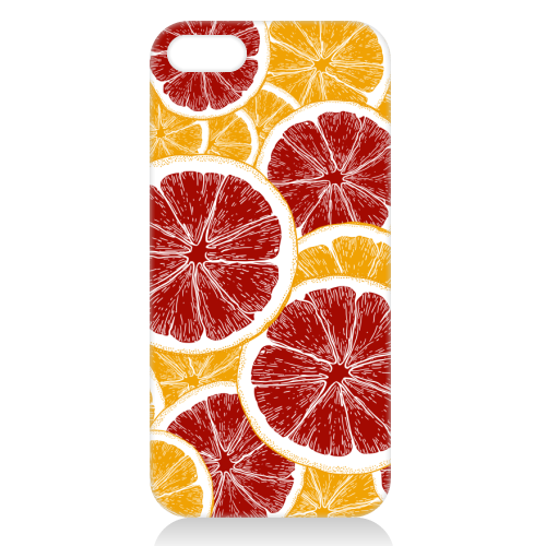 Oranges and Blood Oranges Vintage Red Orange Citrus - unique phone case by Art Heart Home and Fashion