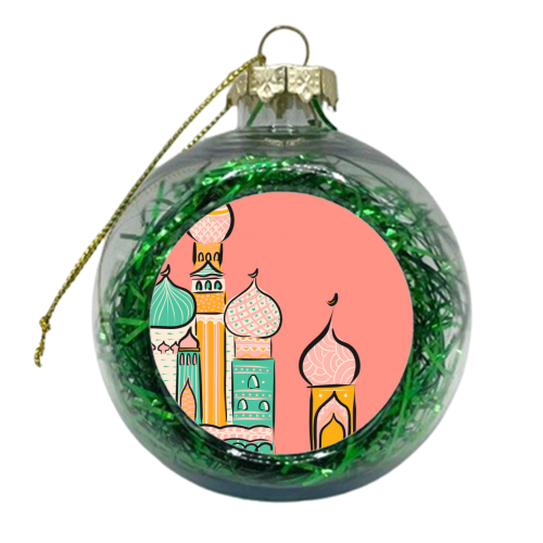 Original Mosque Print - xmas bauble by Lisa Wardle