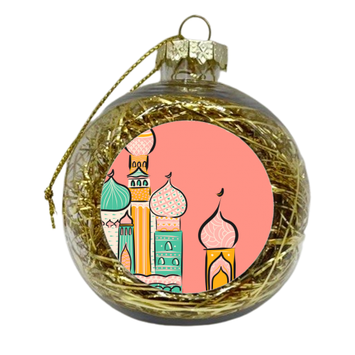 Original Mosque Print - xmas bauble by Lisa Wardle