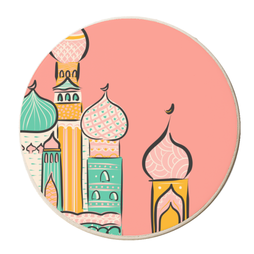Original Mosque Print - personalised beer coaster by Lisa Wardle
