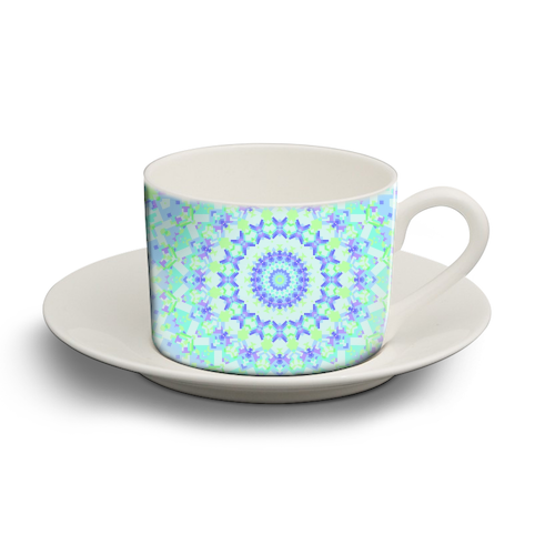 Ornate Boho Mandala - personalised cup and saucer by Kaleiope Studio