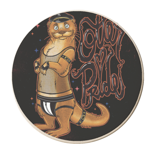 Otter Pride - personalised beer coaster by ARTECCO